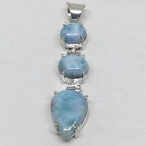Larimar Silver Pendant